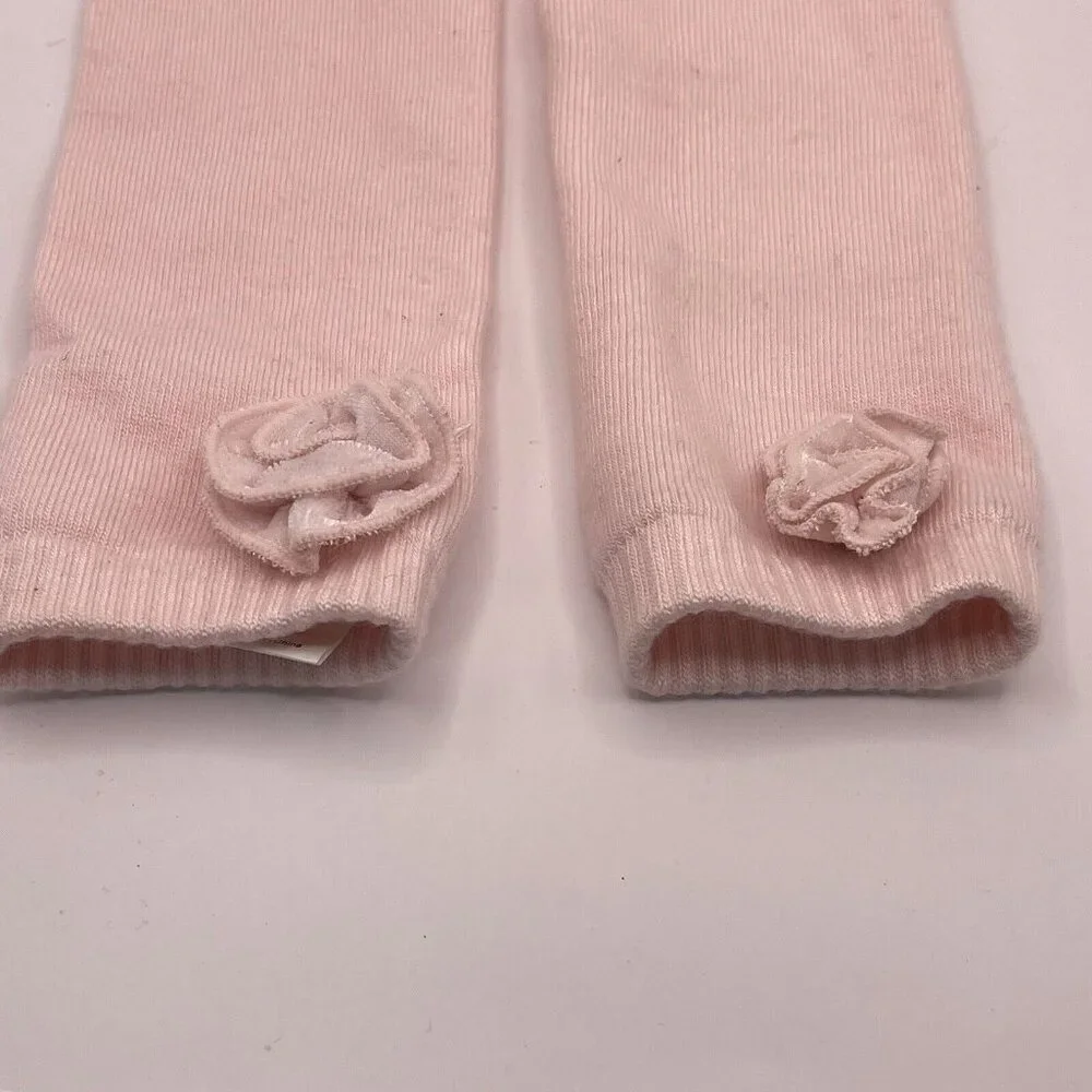 Baby Legs Pink Leg Warmers Infant Toddler One Size Crawling Rosette